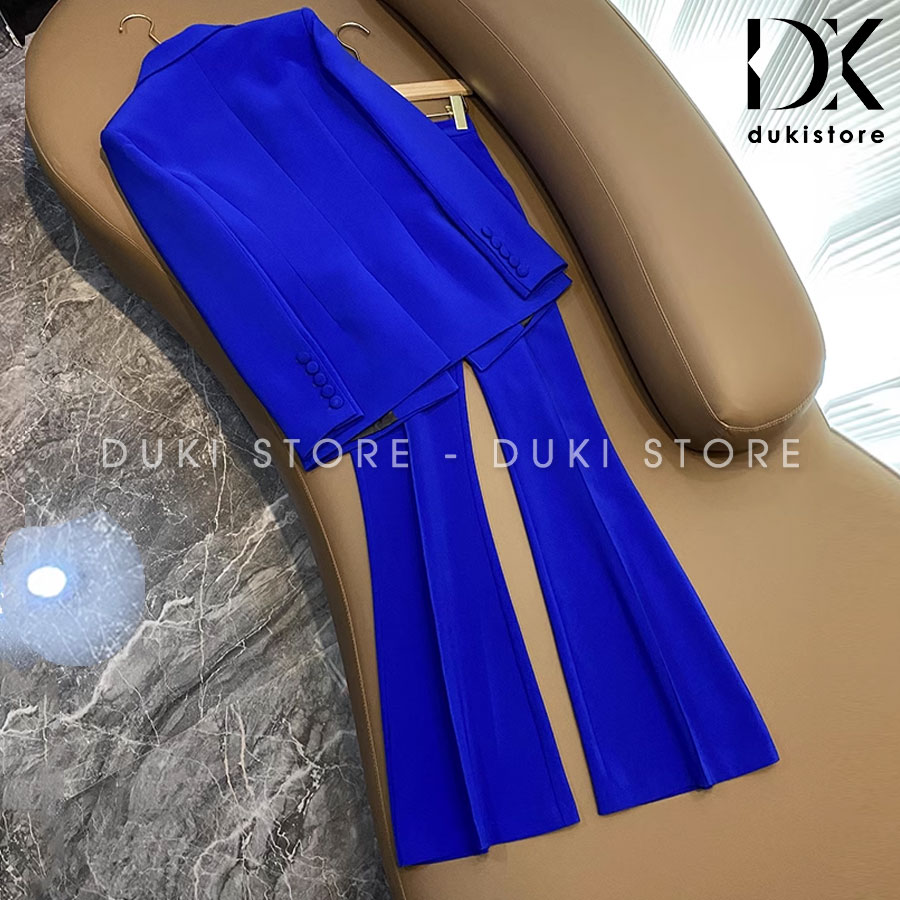 bộ vest nữ 1 cúc quần ống loe màu xanh coban đẹp bo-vest-nu-1-cuc-quan-ong-loe-mau-xanh-coban-dep-DKU0075-1.jpg
